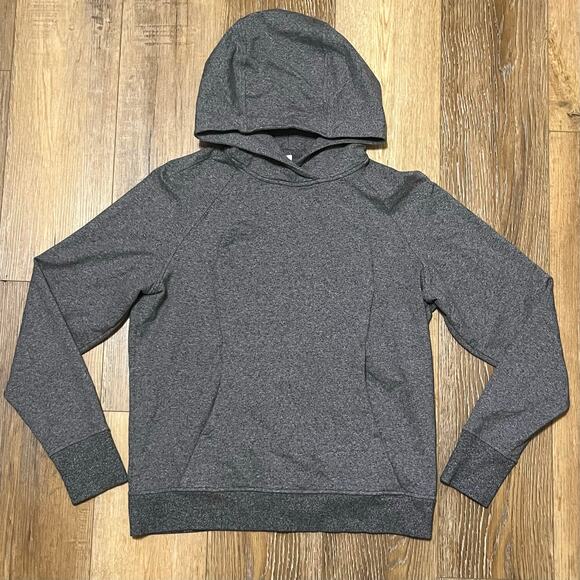 Lululemon Scuba Hoodie Pullover Sweatshirt Womens Size 8 Gray Pockets Logo Cozy - Picture 5 of 11